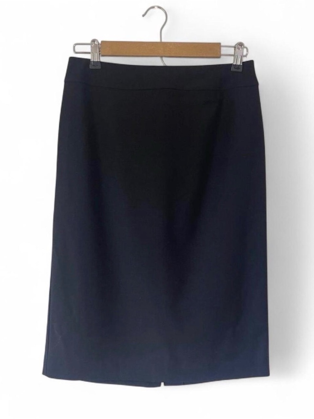 Talbots Black Straight Pencil Skirt With Zipper Closure, Lined and Wool Blend